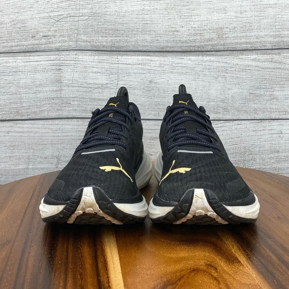Puma Deviate Nitro 2 Black Team Gold Running Shoes 376855-02 Women’s Size 8